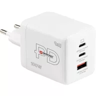   Skross Power Charger Combo+ 100W EU USB-s töltőkészülék 100 W 2x USB-C®, 1x USB-A Power Delivery Fehér Beltér USB Power Delivery (USB-PD), GaN