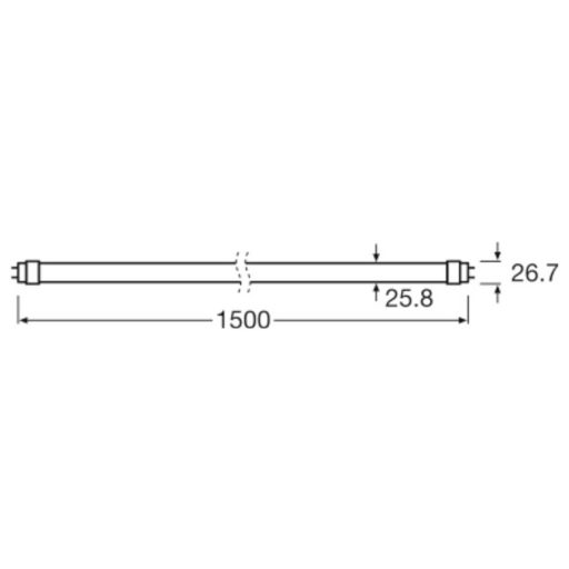 OSRAM HOMELIGHTING LED csövek EEK: B (A - G) G13 22.10 W Hidegfehér (Ø x Ma) 26.70 mm x 26.70 mm 1 db