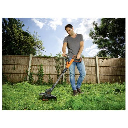 Black & Decker neu Akku Akkus fűtrimmer Akkuval, Töltővel, Állítható magasságú fogantyú 18 V 4 Ah Vágási szélesség (max.): 30 cm