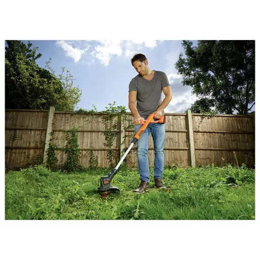 Black & Decker Akku Akkus fűtrimmer Akkuval, Töltővel, Állítható magasságú fogantyú 18 V 1.5 Ah Vágási szélesség (max.): 25 cm