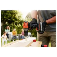   Black & Decker 2 sebességfokozat-Akkus ütvefúró-csavarozó kefe nélkül, Hordtáskával, akku nélkül, töltő nélkül, Tartozékokkal