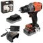 Black & Decker BCD382D2XK-QW Akkus fúrócsavarozó 18 V 2.0 Ah Lítiumion 2. akkuval, Töltővel