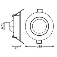   OSRAM HOMELIGHTING 4058075853737 Mennyezeti fényszóró, LED-es mennyezeti fényszóró GU10 Homok