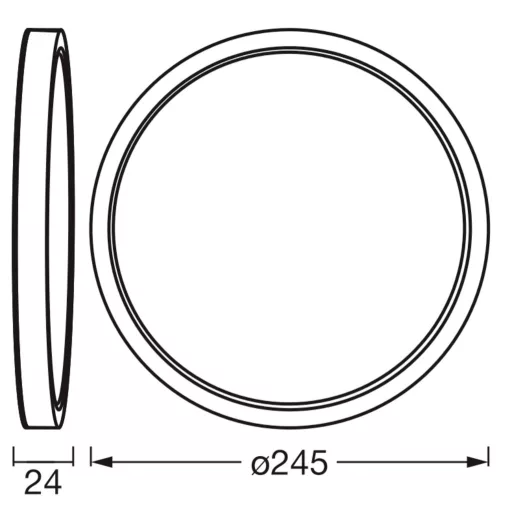 OSRAM HOMELIGHTING 4099854604126 Mennyezeti lámpa, LED-es mennyezeti lámpa Fekete