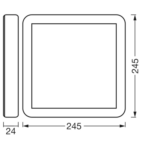 OSRAM HOMELIGHTING 4099854604829 Mennyezeti lámpa, LED-es mennyezeti lámpa Fekete