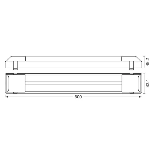 OSRAM HOMELIGHTING Polc alá szerelhető lámpa, LED-es polc alá szerelhető lámpa Melegfehér, Hidegfehér Fekete