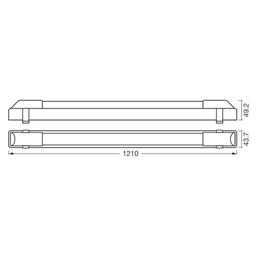 OSRAM HOMELIGHTING Polc alá szerelhető lámpa, LED-es polc alá szerelhető lámpa Melegfehér, Hidegfehér Fekete