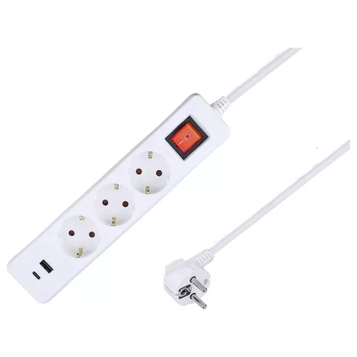 AS Schwabe 11375 Hálózati elosztó Fehér Védőérintkezős 1 db