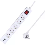   AS Schwabe 11376 Hálózati elosztó Fehér Védőérintkezős 1 db