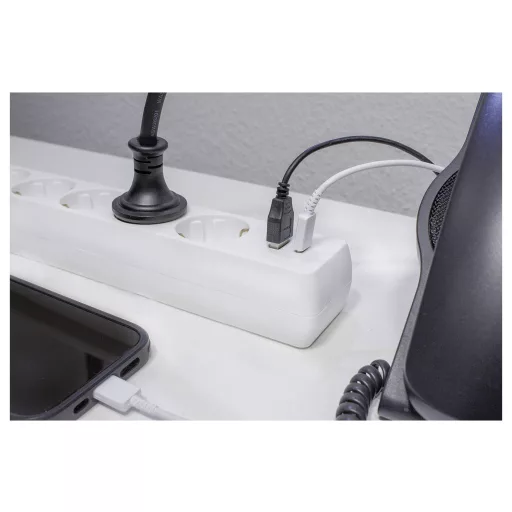 AS Schwabe 11376 Hálózati elosztó Fehér Védőérintkezős 1 db