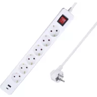   AS Schwabe 11378 Hálózati elosztó Fehér Védőérintkezős 1 db