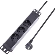   AS Schwabe 18196 Hálózati elosztó Fekete, Ezüst Védőérintkezős 1 db