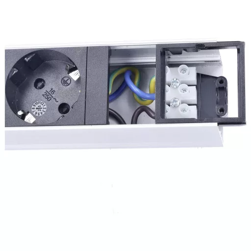 AS Schwabe 18197 Hálózati elosztó kábel nélkül Fekete, Ezüst 1 db