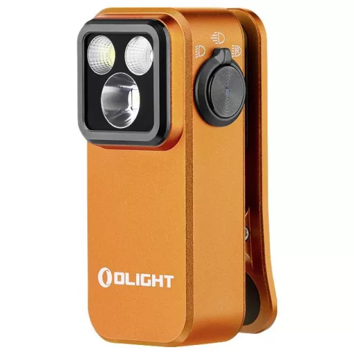 OLight Oclip Pro (Orange) Mini zseblámpa Övcsíptetővel 500 lm 53 g