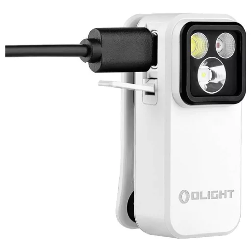 OLight Oclip pro (white) Mini zseblámpa Övcsíptetővel 500 lm 53 g