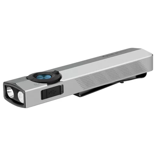 OLight ArkPro Class 1 (Silver Graphite) CW LED Kézilámpa Stroboszkóp üzemmóddal, UV fénnyel Akkuról üzemeltetett 520 lm 115 g