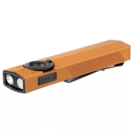 OLight ArkPro Class 1 (Orange) CW LED Kézilámpa Stroboszkóp üzemmóddal, UV fénnyel Akkuról üzemeltetett 520 lm 115 g