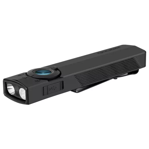 OLight ArkPro Class 1 (Matte Black) CW LED Kézilámpa Stroboszkóp üzemmóddal, UV fénnyel Akkuról üzemeltetett 520 lm 115 g
