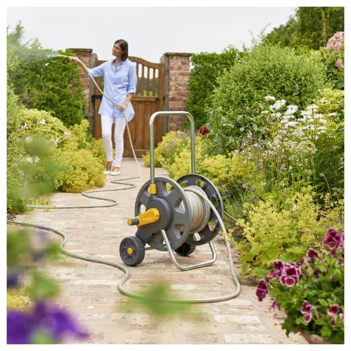 Hozelock 2435R0000 Hozelock Schlauchwagen mit 50m Schlauch Tömlőkocsi 50 m 1 db Szürke