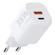   XTORM Ultra Wall USB-s töltőkészülék 35 W 1x USB-C®, 1x USB-A Quick Charge 3.0 Fehér GaN