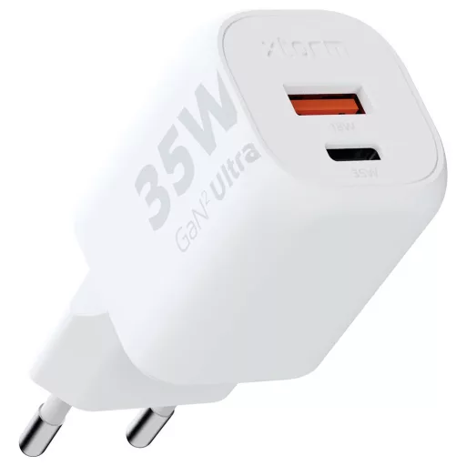 XTORM Ultra Wall USB-s töltőkészülék 35 W 1x USB-C®, 1x USB-A Quick Charge 3.0 Fehér GaN