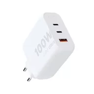   XTORM Ultra Wall USB-s töltőkészülék 100 W 2x USB-C®, 1x USB-A Quick Charge 3.0 Fehér GaN