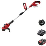   Einhell GE-CT 18/28 Li Set Akku Akkus fűtrimmer Akkuval, Beállítható ártér, Töltővel, Tartozékokkal, Szoft markolat 18 V 4.0 Ah Vágási szélesség (max.): 28 cm