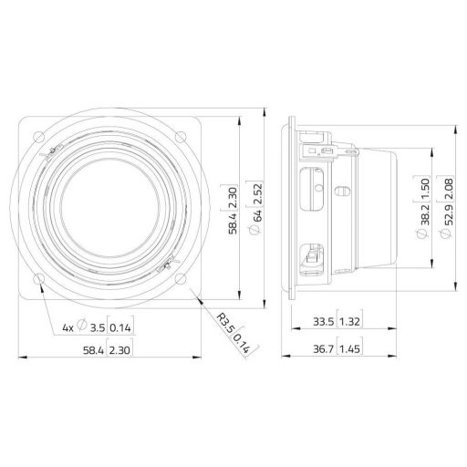 Lavoce FSN021.02 2 coll Szélessávú hangszóró 8 Ω