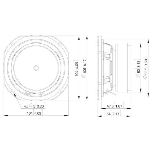 Lavoce FSF041.00-16 4 coll Szélessávú hangszóró 16 Ω