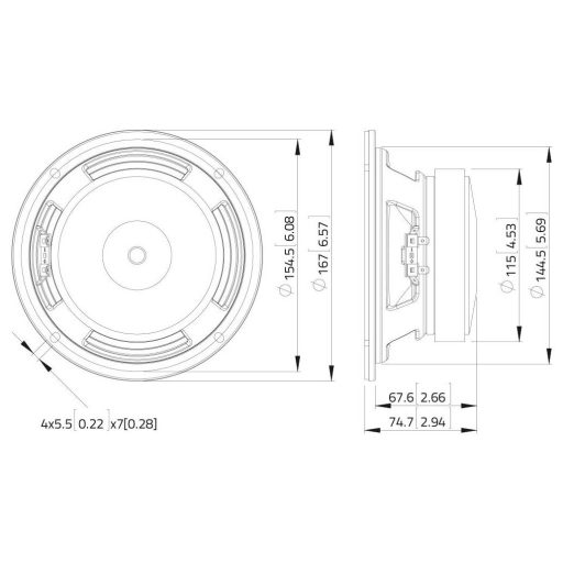 Lavoce WSF061.52-16 6.5 coll Mélysugárzó 30 - 2500 Hz 16 Ω