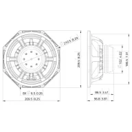 Lavoce WAN082.01 8 coll Mélysugárzó 30 - 2500 Hz 8 Ω