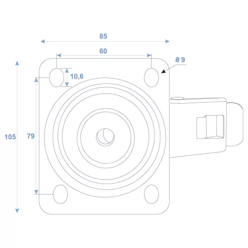 Roadinger BLUE WHEEL 30004007 Vezetőgörgő