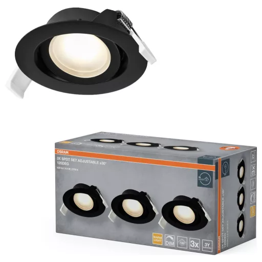 OSRAM HOMELIGHTING 4058075853836 Mennyezeti fényszóró, LED-es mennyezeti fényszóró Fekete
