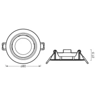   OSRAM HOMELIGHTING 4099854595769 Mennyezeti fényszóró, LED-es mennyezeti fényszóró Fekete