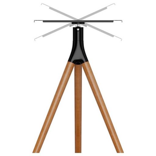 Reflecta Projector Stand Elegant BW schwarz / Walnuss Padlóállvány Dönthető, Csuklóval mozgatható, Forgatható