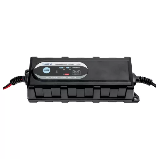 Platinet 13313 Autós töltőkészülék, Automatikus töltő 6 V, 12 V 1 A, 3.8 A