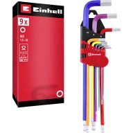  Einhell Univerzális, Műhely Hajlított csavarhúzó készlet Kulcsszélesség: 1.5 mm, 2 mm, 2.5 mm, 3 mm, 4 mm, 5 mm, 6 mm, 8 mm, 10 mm