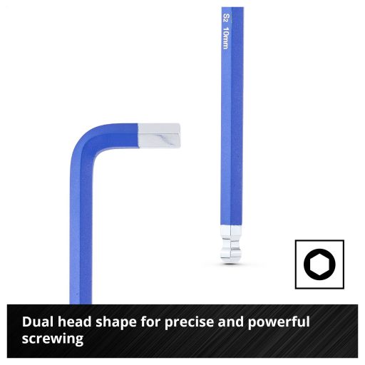 Einhell Univerzális, Műhely Hajlított csavarhúzó készlet Kulcsszélesség: 1.5 mm, 2 mm, 2.5 mm, 3 mm, 4 mm, 5 mm, 6 mm, 8 mm, 10 mm