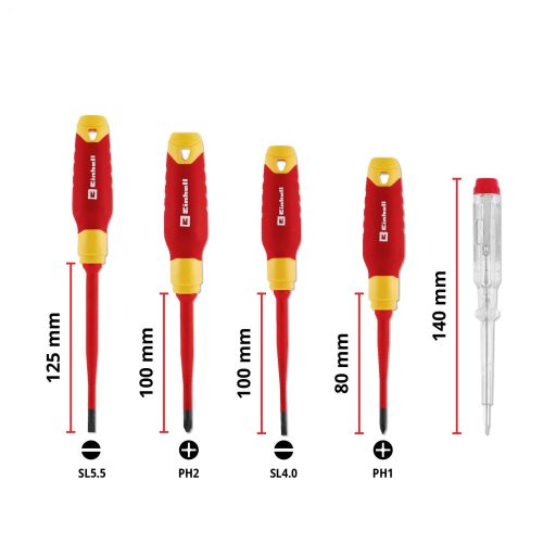 Einhell Csavarhúzó készlet VDE Méret (csavarhúzó) SL 4.0, SL 5.5, PH 1, PH 2