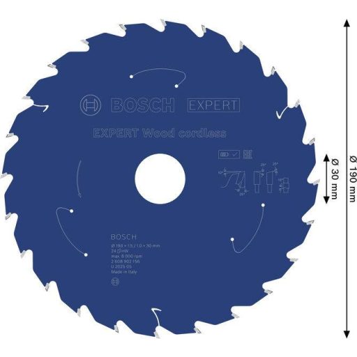 Bosch Accessories 2608902156 2608902156 Körfűrészlap Fogak száma (collonként): 24 1 db