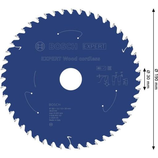 Bosch Accessories 2608902157 2608902157 Körfűrészlap Fogak száma (collonként): 48 1 db
