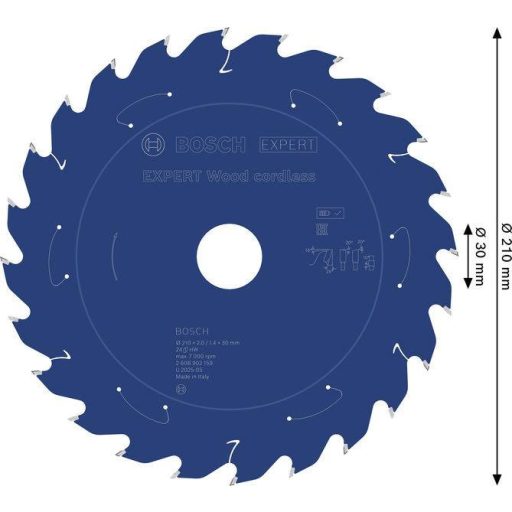 Bosch Accessories 2608902159 2608902159 Körfűrészlap Fogak száma (collonként): 24 1 db