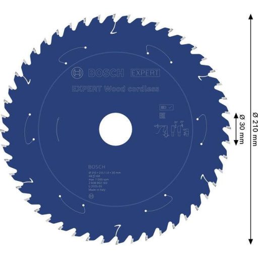 Bosch Accessories 2608902160 2608902160 Körfűrészlap Fogak száma (collonként): 48 1 db
