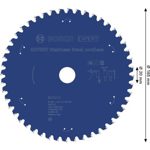 Bosch Accessories 2608902219 2608902219 Körfűrészlap Fogak száma (collonként): 48 1 db