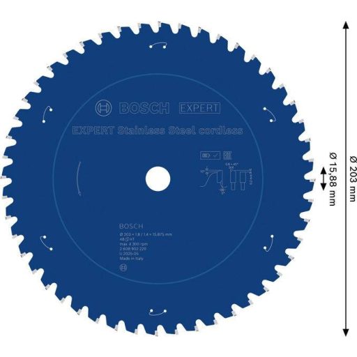 Bosch Accessories 2608902220 2608902220 Körfűrészlap Fogak száma (collonként): 48 1 db