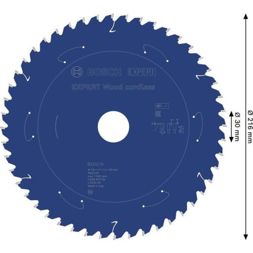 Bosch Accessories 2608902162 2608902162 Körfűrészlap Fogak száma (collonként): 48 1 db