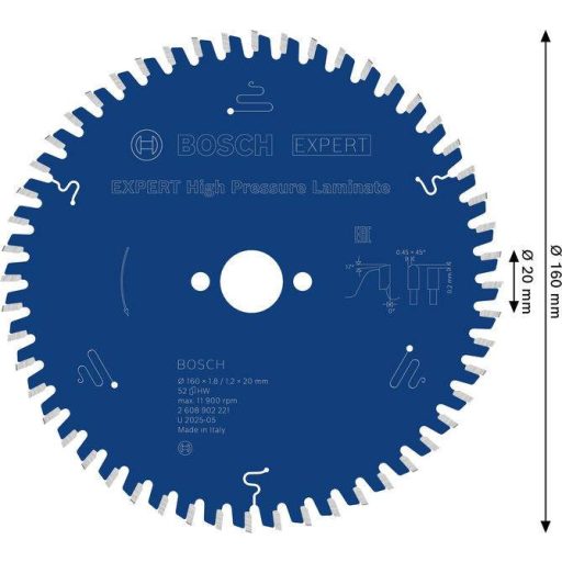 Bosch Accessories 2608902221 2608902221 Körfűrészlap Fogak száma (collonként): 52 1 db