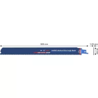   Bosch Accessories 2608902327 EXPERT Közepesen vastag, szívós fémhez való S1255HHC ortfűrészlap, 10 darabos. 10 db