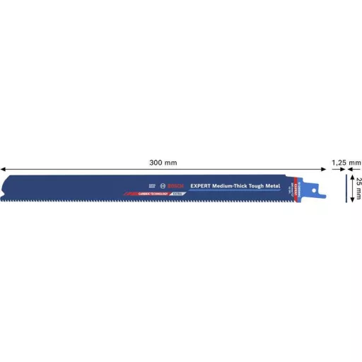 Bosch Accessories 2608902327 EXPERT Közepesen vastag, szívós fémhez való S1255HHC ortfűrészlap, 10 darabos. 10 db