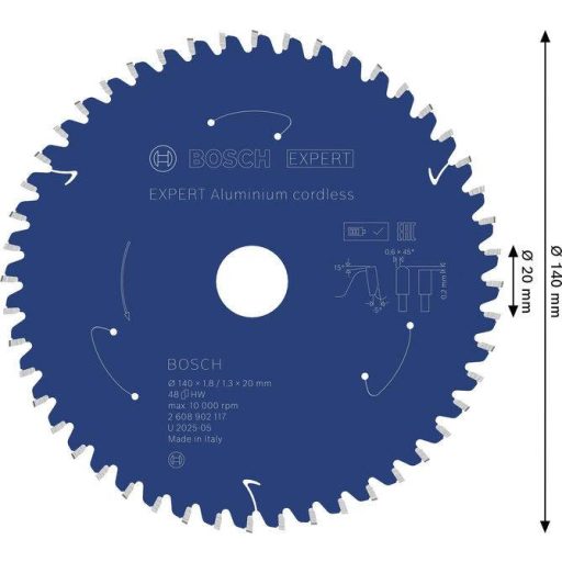 Bosch Accessories 2608902117 2608902117 Körfűrészlap Fogak száma (collonként): 48 1 db